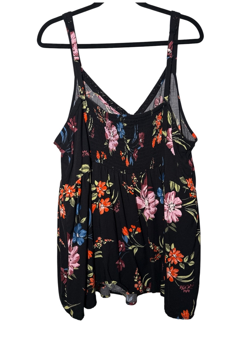 Pre-Loved Torrid Peplum Challis Lace Trim Tank - Size 3 - Picture 7 of 11